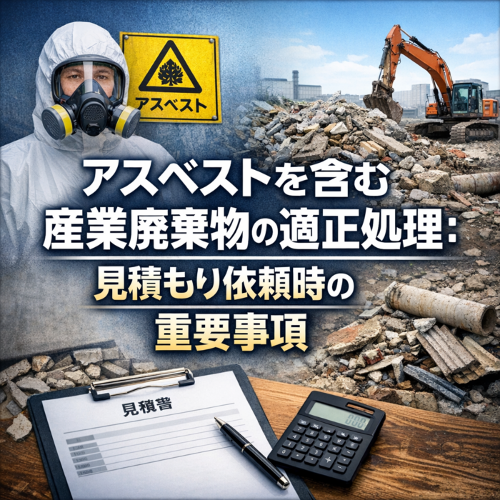 アスベストを含む産業廃棄物の適正処理：見積もり依頼時の重要事項