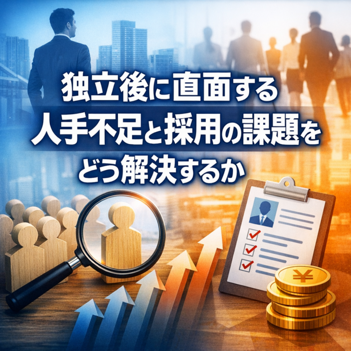 独立後に直面する人手不足と採用の課題をどう解決するか