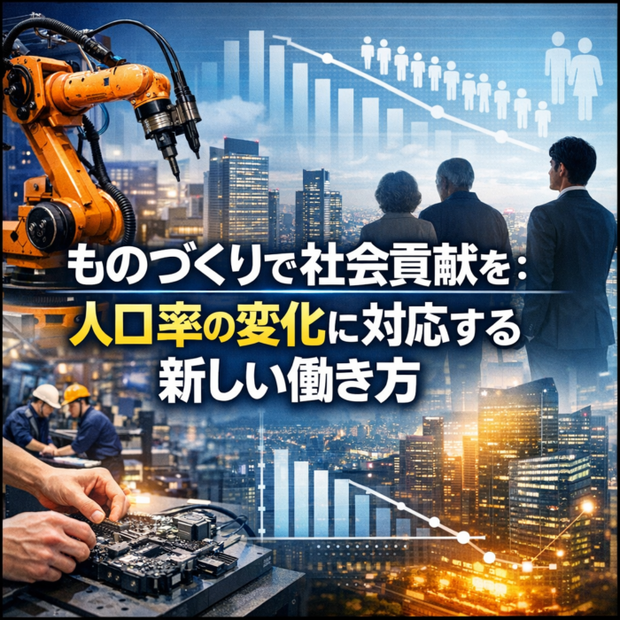 ものづくりで社会貢献を：人口率の変化に対応する新しい働き方