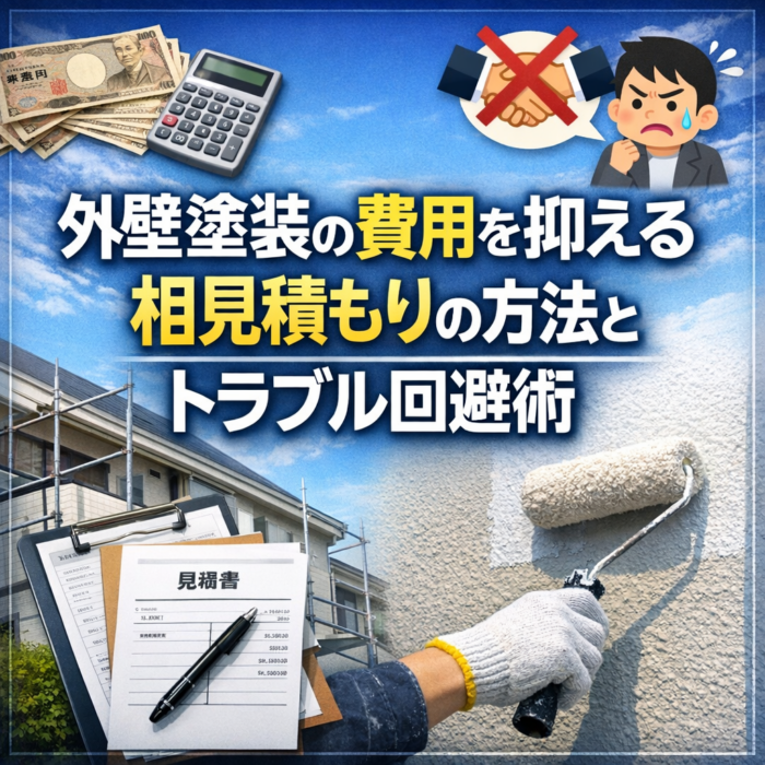 外壁塗装の費用を抑える相見積もりの方法とトラブル回避術