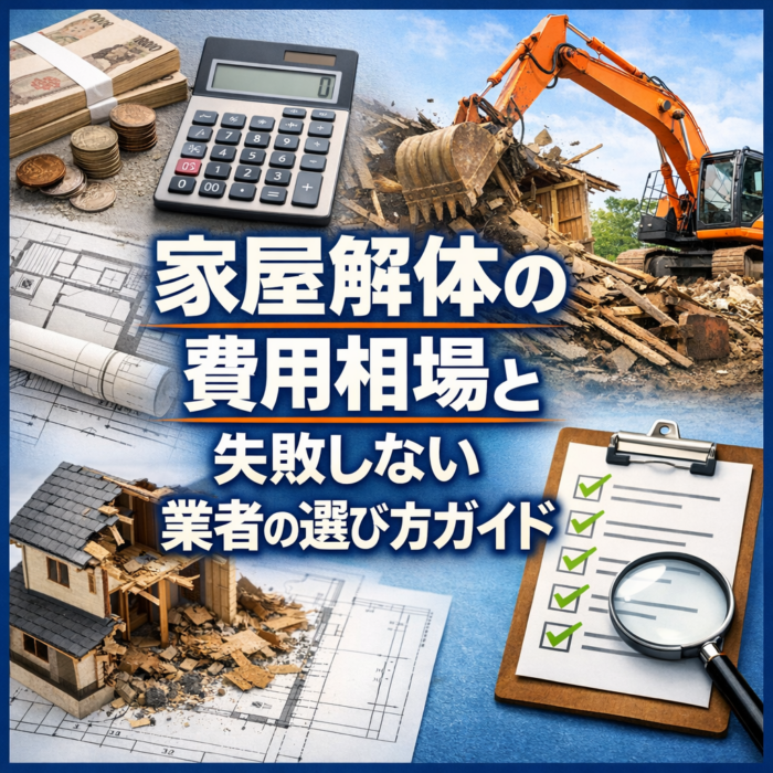 家屋解体の費用相場と失敗しない業者の選び方ガイド