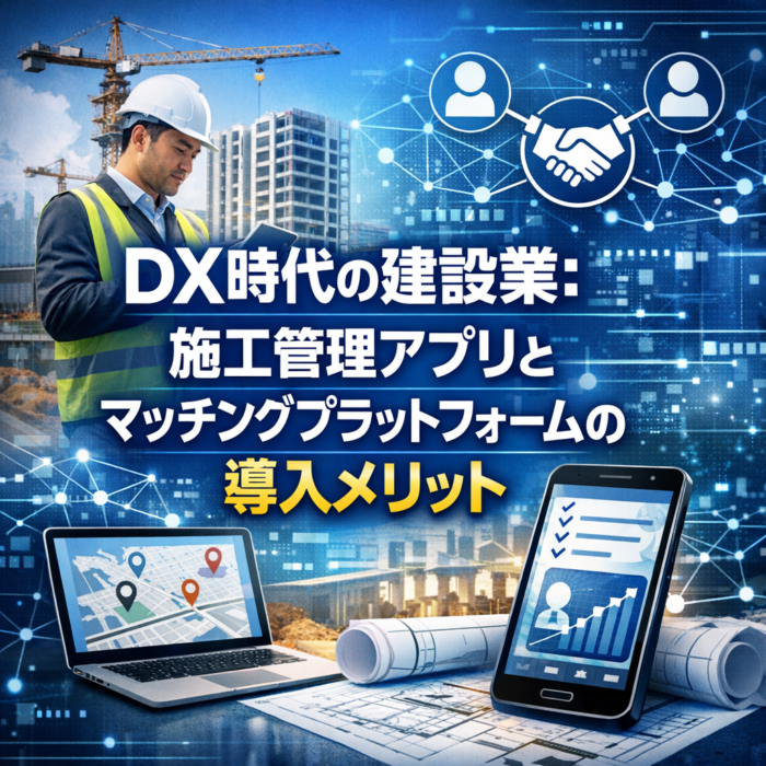 DX時代の建設業：施工管理アプリとマッチングプラットフォームの導入メリット