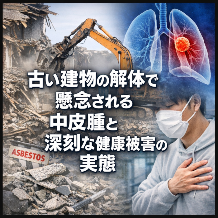 古い建物の解体で懸念される中皮腫と深刻な健康被害の実態