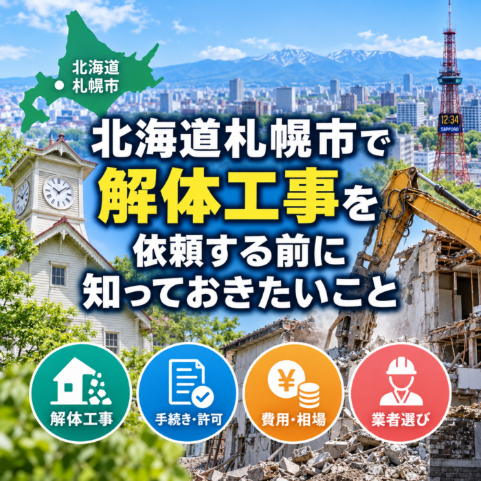 北海道札幌市で解体工事を依頼する前に知っておきたいこと