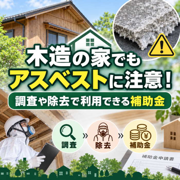 木造の家でもアスベストに注意！調査や除去で利用できる補助金