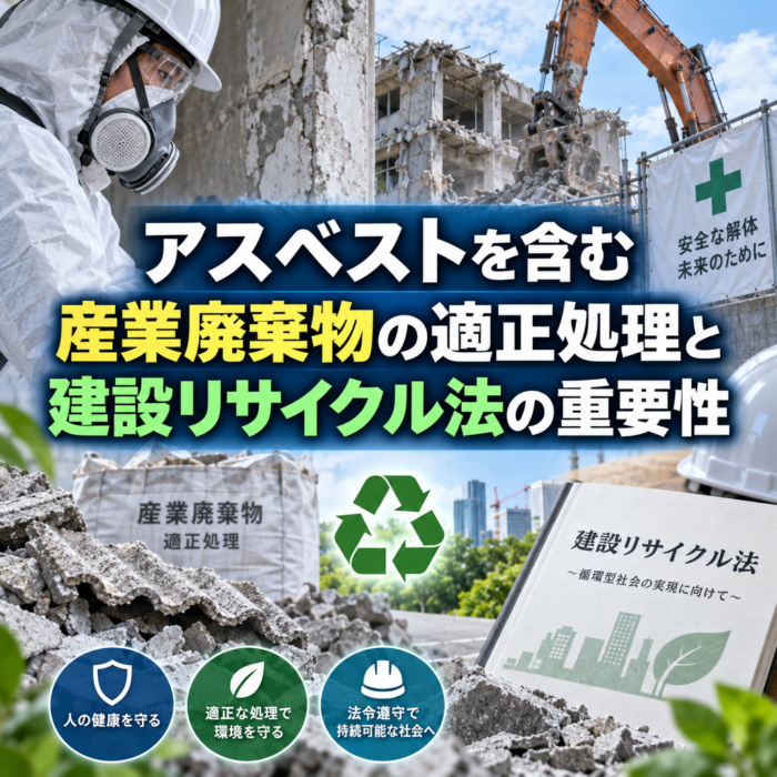 アスベストを含む産業廃棄物の適正処理と建設リサイクル法の重要性