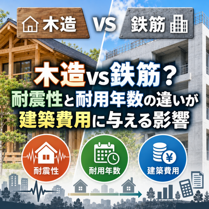 木造vs鉄筋？耐震性と耐用年数の違いが建築費用に与える影響